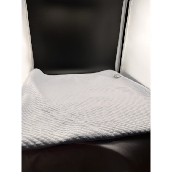 2009 Light Blue Baby Security Blanket Bears Hooded Quilted Nursery Rhyme 30 x 30 - Picture 15 of 16